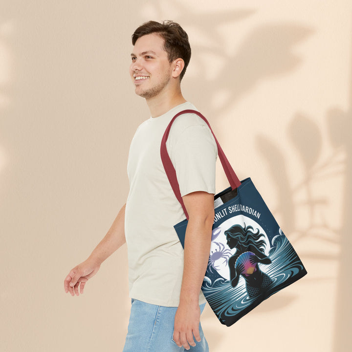 Zodiac Cancer Tote, Astrology-Inspired Tote Bag, Zodiac Gift, Cancer Moonlit Shell Guardian, Eco-Friendly Bag, Gift for Her