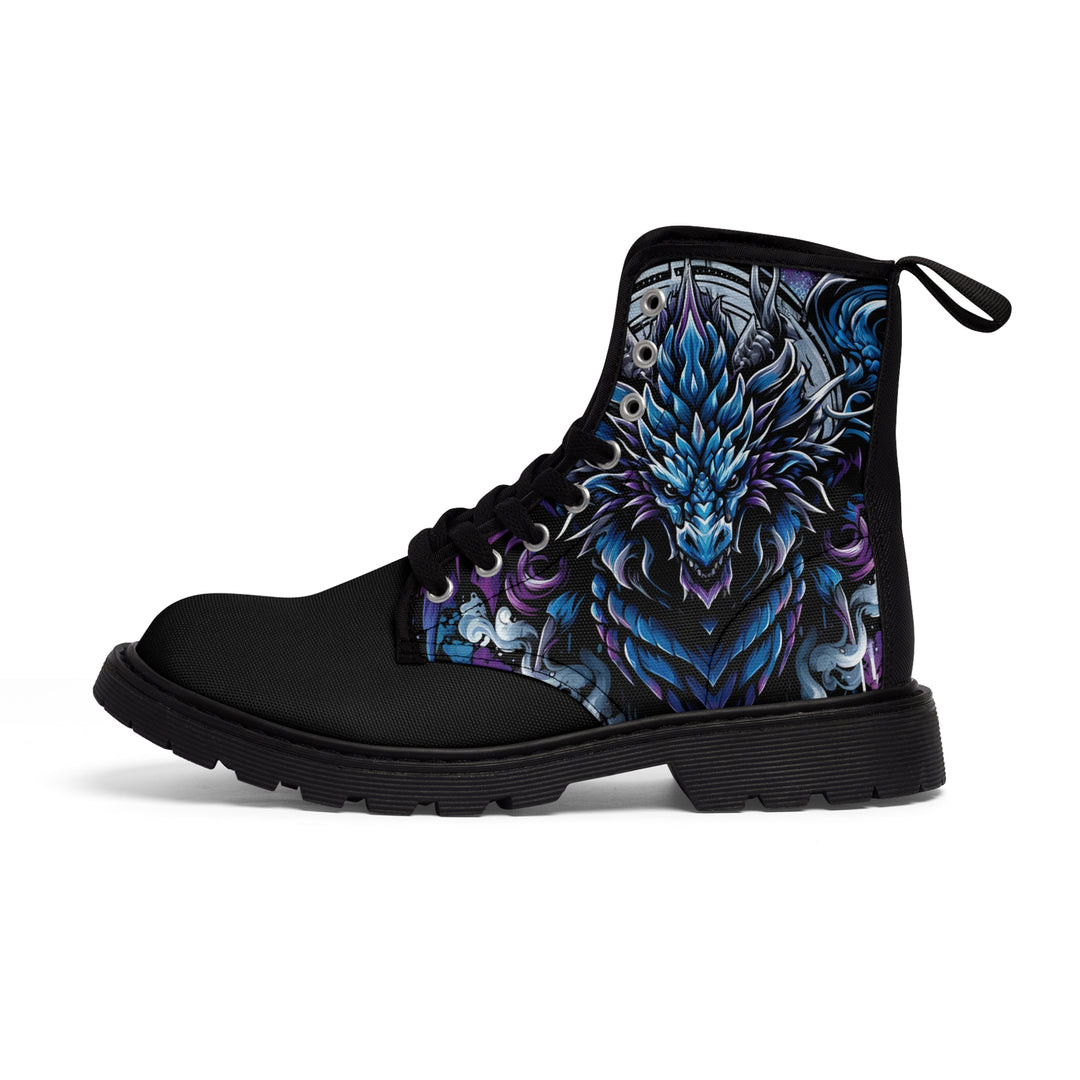 Men's Canvas Boots - Blue Electric Dragon