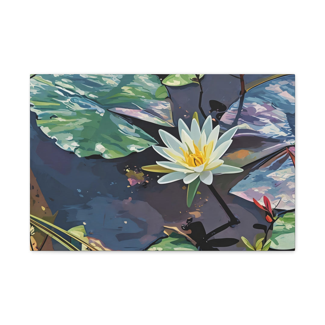 Water Lily Canvas Art Print – Nature Wall Décor