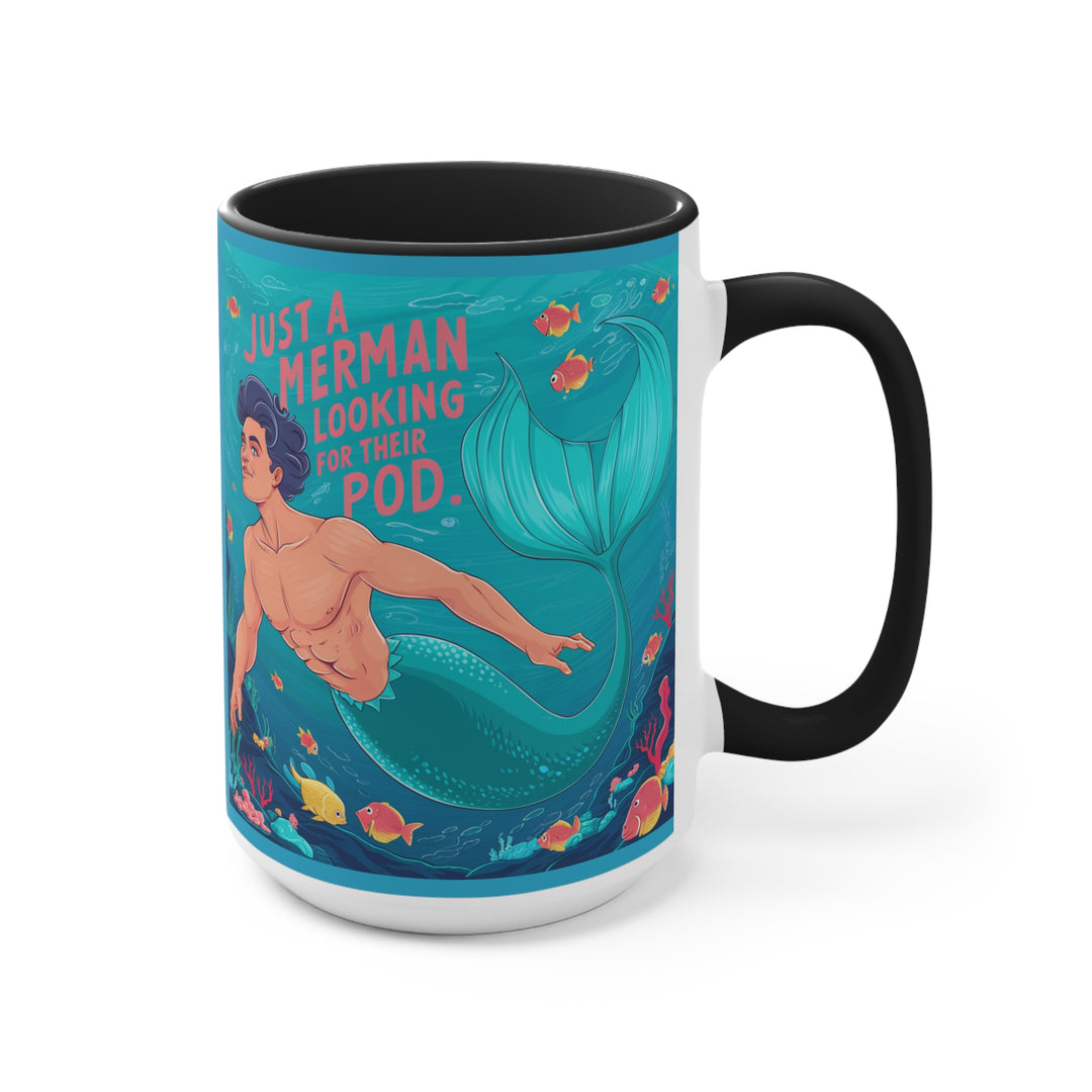 Accent Mugs - Merman Looking For His Pod