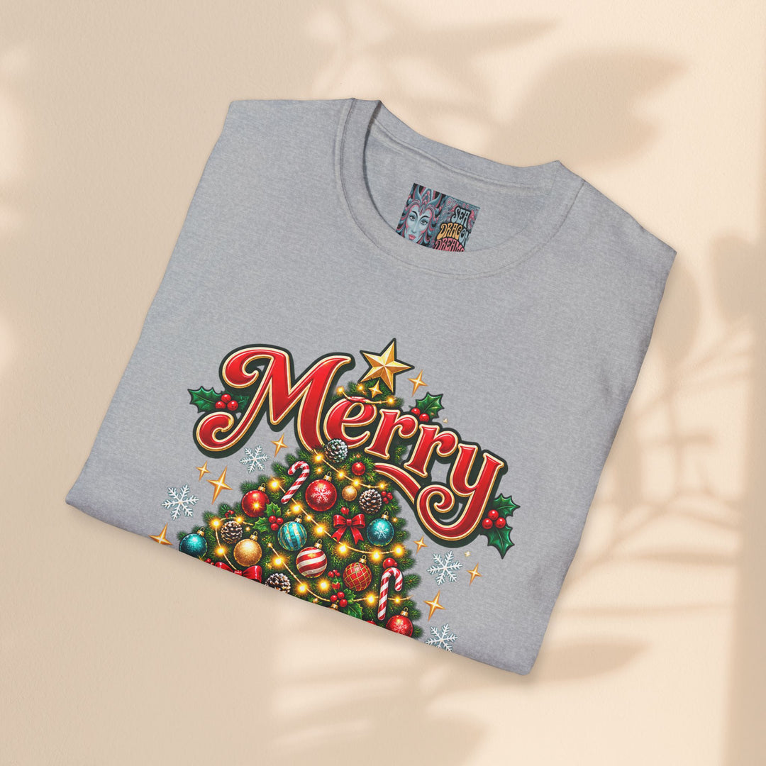 Merry & Bright Christmas T-Shirt – Festive Holiday Graphic Tee