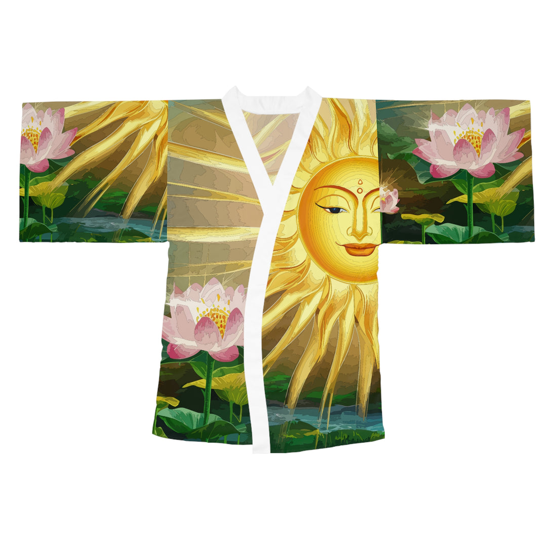 Long Sleeve Kimono Robe (AOP) - Lotus Sun