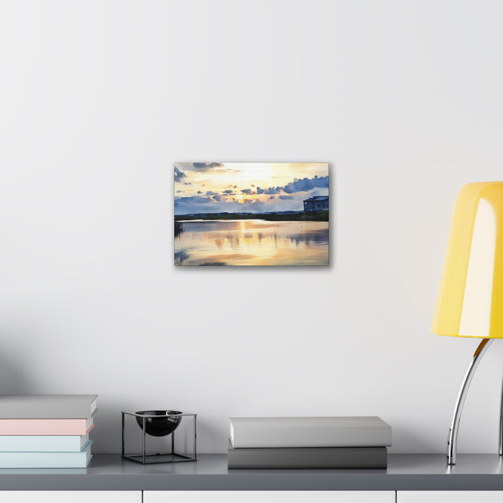 Serene Sunset Landscape Canvas Wall Art