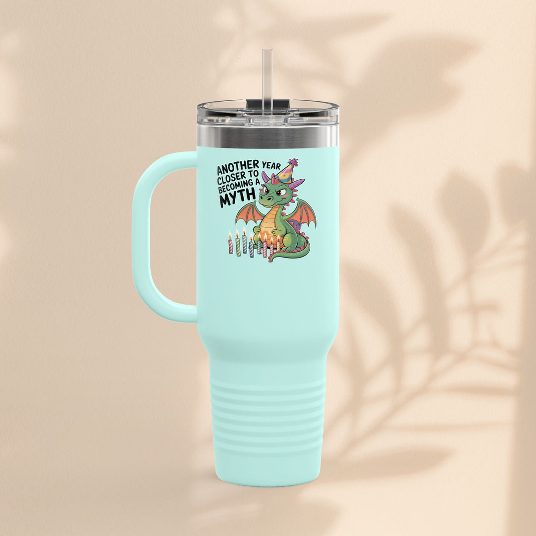Dragon Insulated Travel Mug, 40oz, Dragon Birthday Tumbler