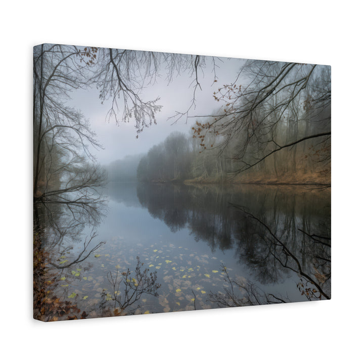 Foggy River Landscape Canvas Print – Nature Wall Art