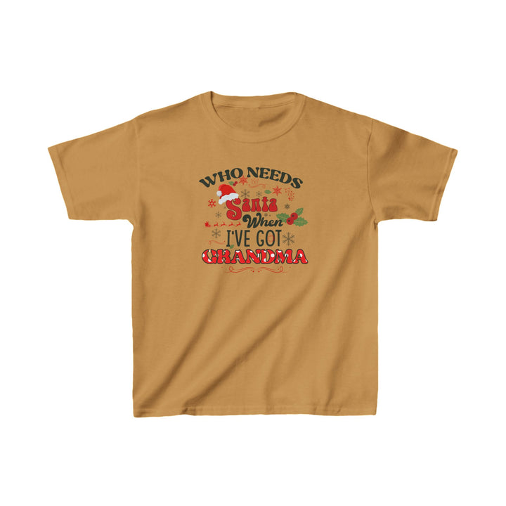 Kids Heavy Cotton™ Tee - Who Needs Santa When I Have Grandma