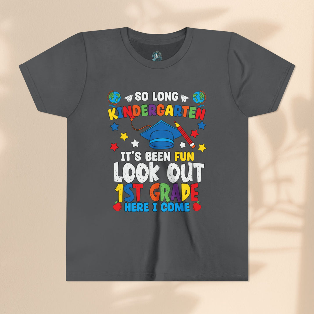 Look Out First Grade Here I Come T-Shirt - Graduation Celebration Tee, Kindergarten to 1st Grade Transition T-Shirt,