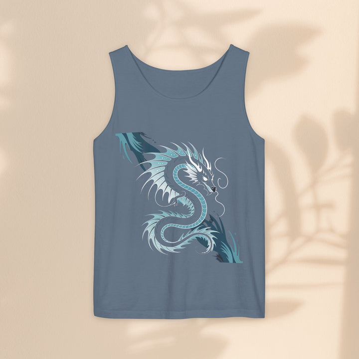 Dragon Art Unisex Tank Top - Stylish Summer Wear, Festival Apparel, Gift for Art Lovers, Beach Outfits, Cool Graphic Shirt