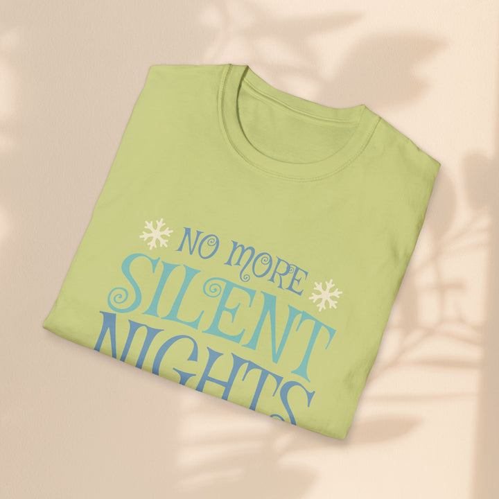 Unisex Softstyle T-Shirt - No more Silent Nights Pregnancy T-Shirt