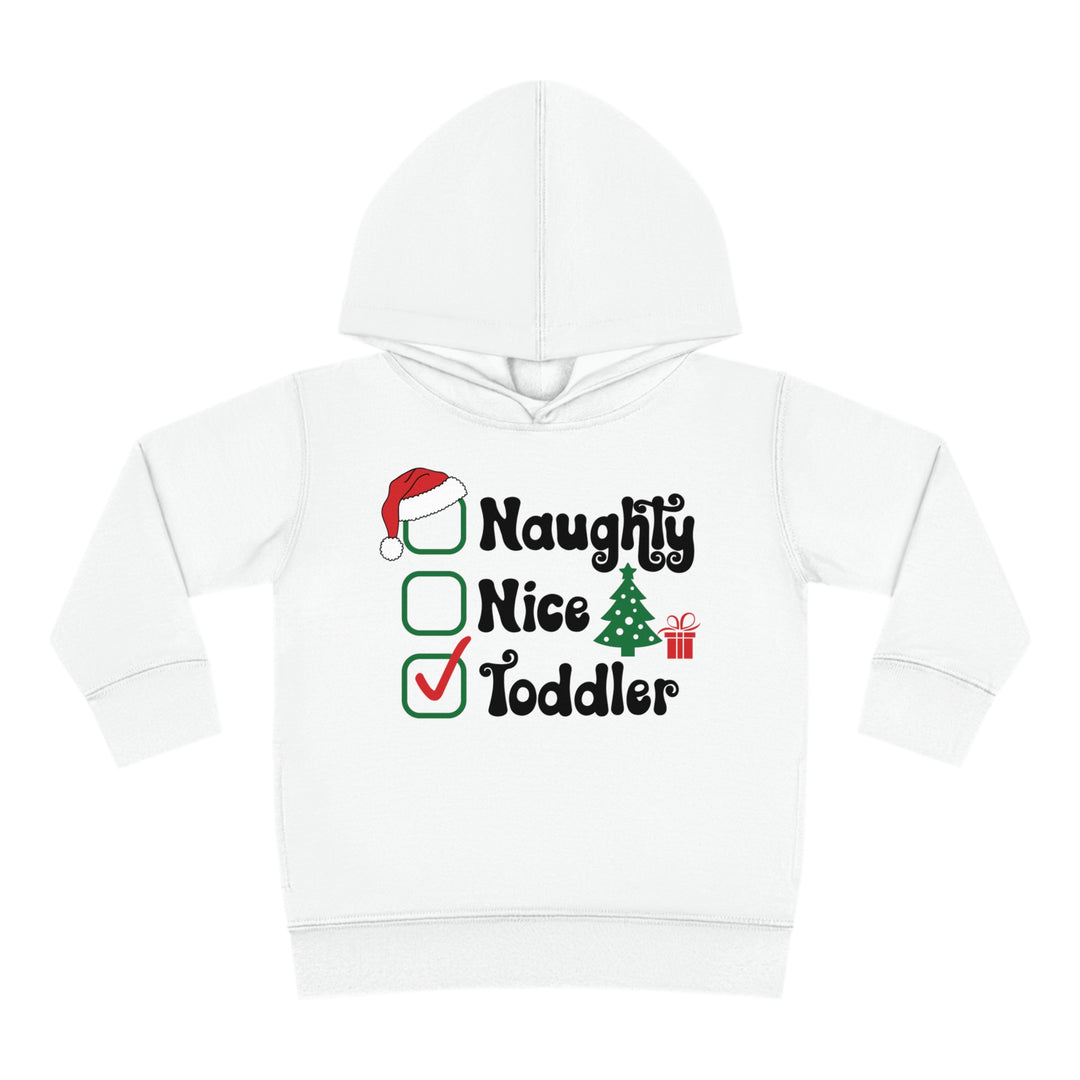 Toddler Pullover Fleece Hoodie - Naughty, Nice, Toddler