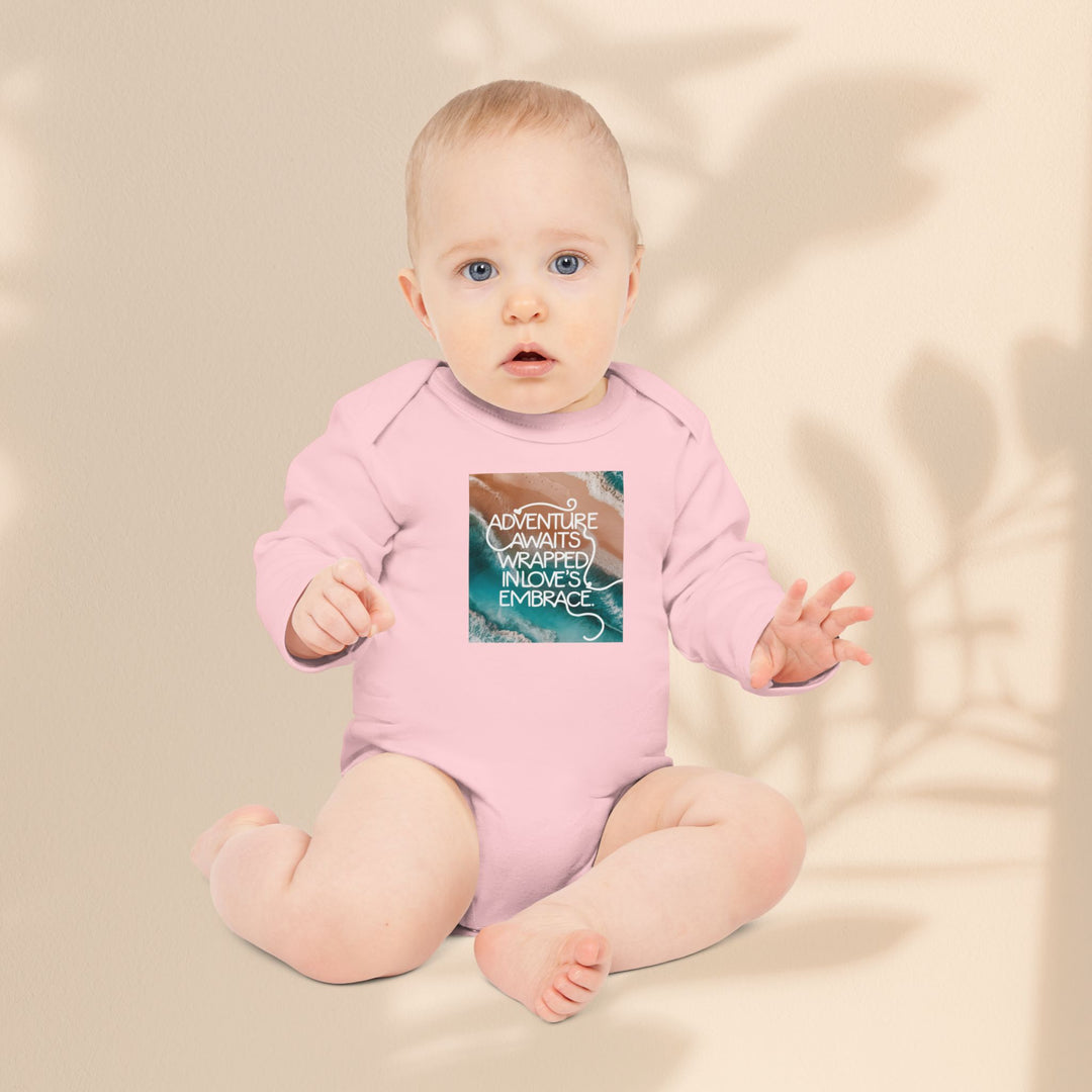 Baby Long-Sleeve Organic Bodysuit - Adventure Awaits