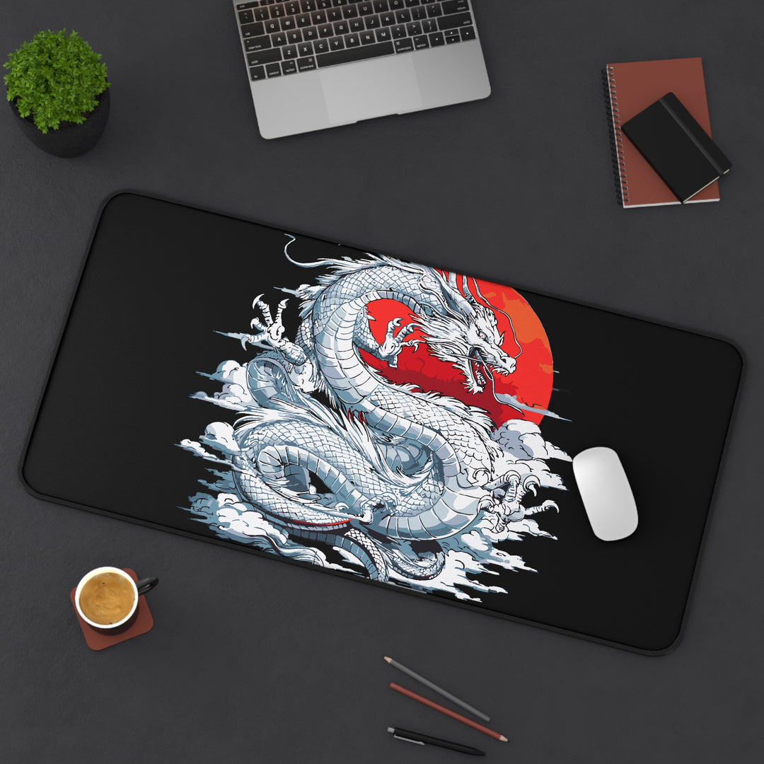 Desk Mat - Emperor Dragon on Black Background