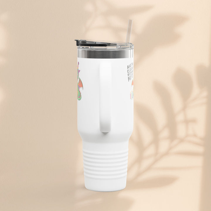 Dragon Insulated Travel Mug, 40oz, Dragon Birthday Tumbler