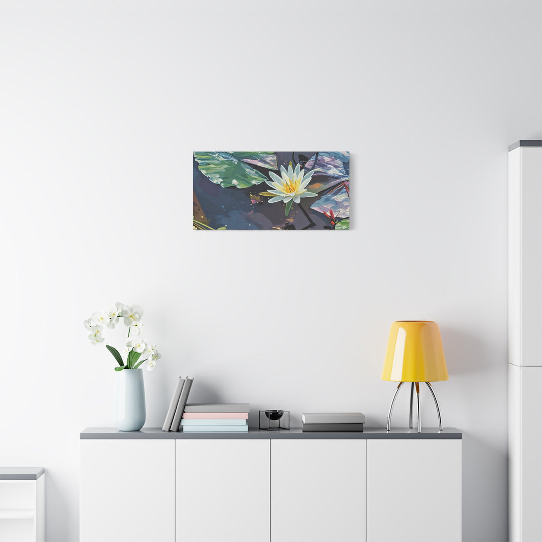 Water Lily Canvas Art Print – Nature Wall Décor