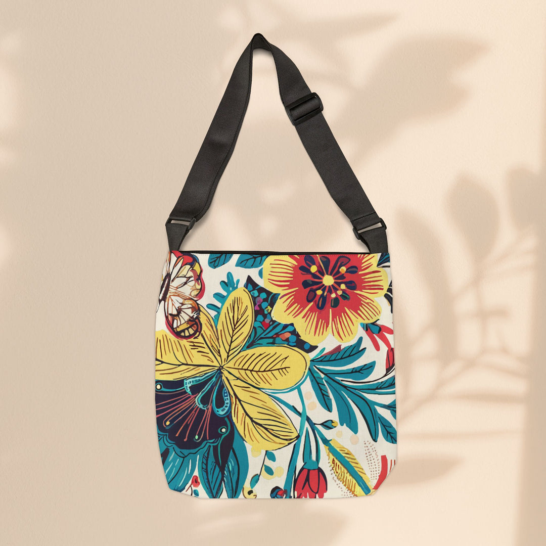 Adjustable Tote Bag - Coastal Flowers