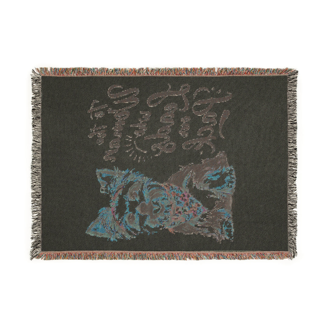 For the Woman Who Leads the Pack – Cozy Woven Blanket for Dog Lovers, Inspirational Pet Quote, Warm Home Décor & Perfect Gift