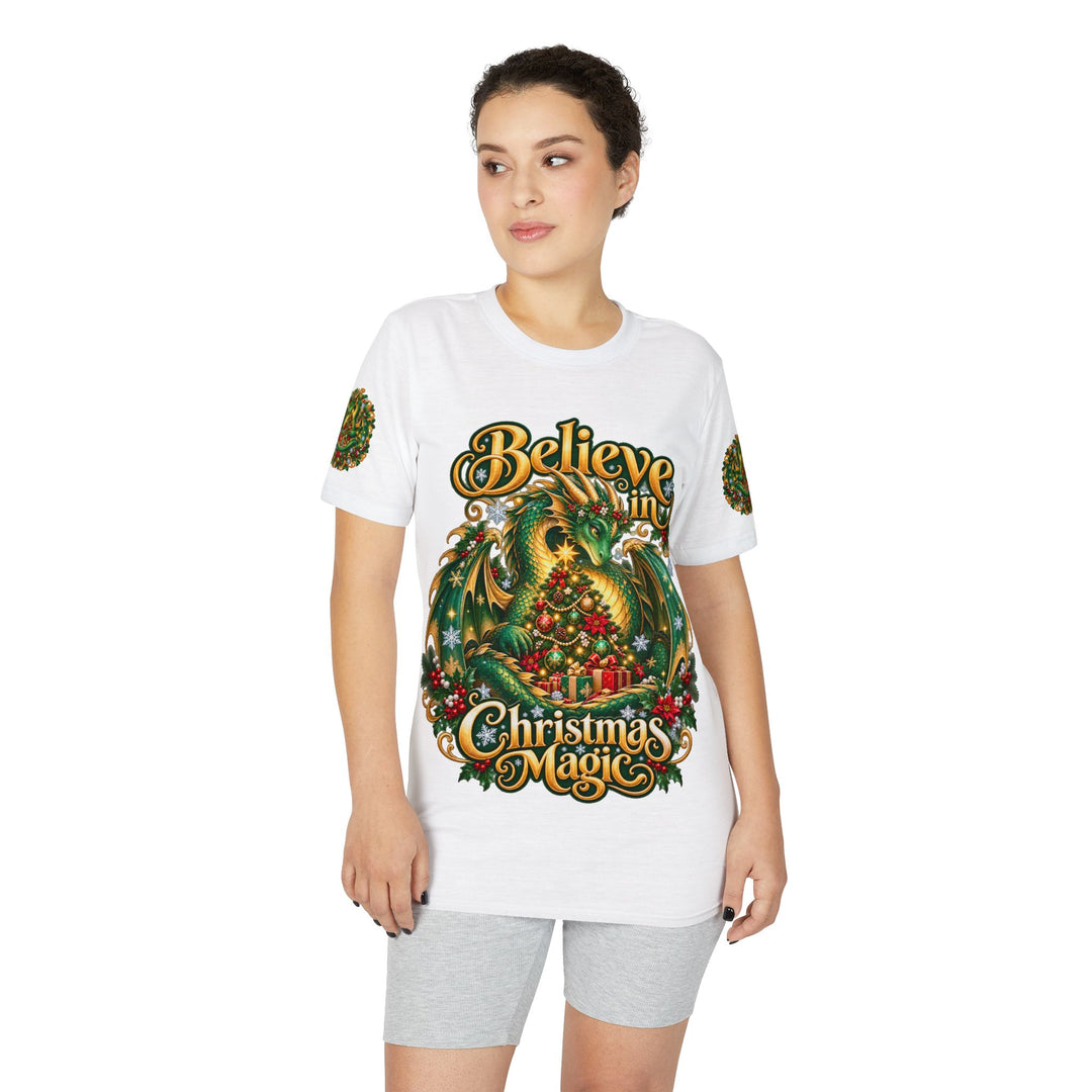 Christmas Dragon T-Shirt — "Believe in Christmas Magic" Holiday Tee