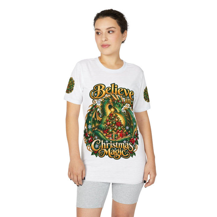 Christmas Dragon T-Shirt — "Believe in Christmas Magic" Holiday Tee