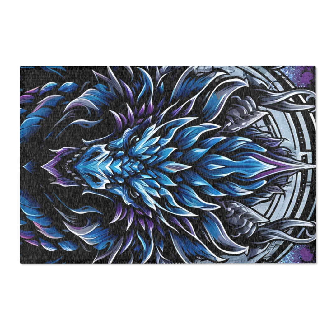 Mystical Dragon Area Rug - Bohemian Home Decor, Gift for Fantasy Lovers