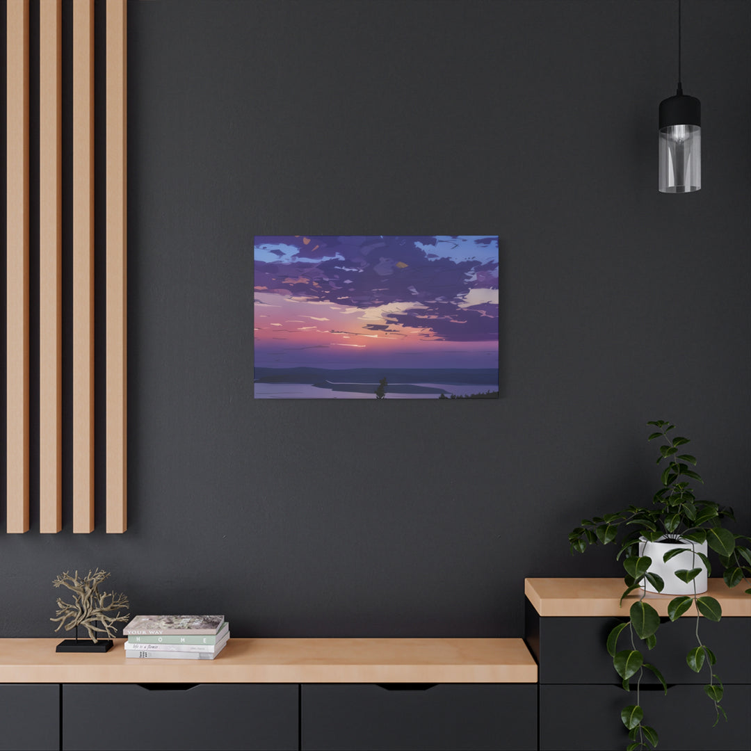 Elegant Sunset Canvas Print for Bedroom and Living Room
