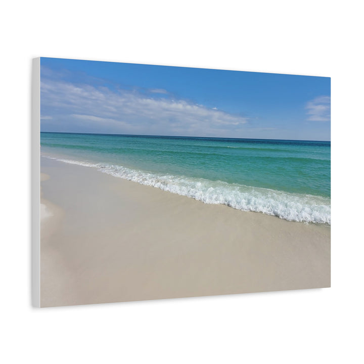 Beach Shoreline Matte Canvas Print – Tranquil Ocean Wall Art