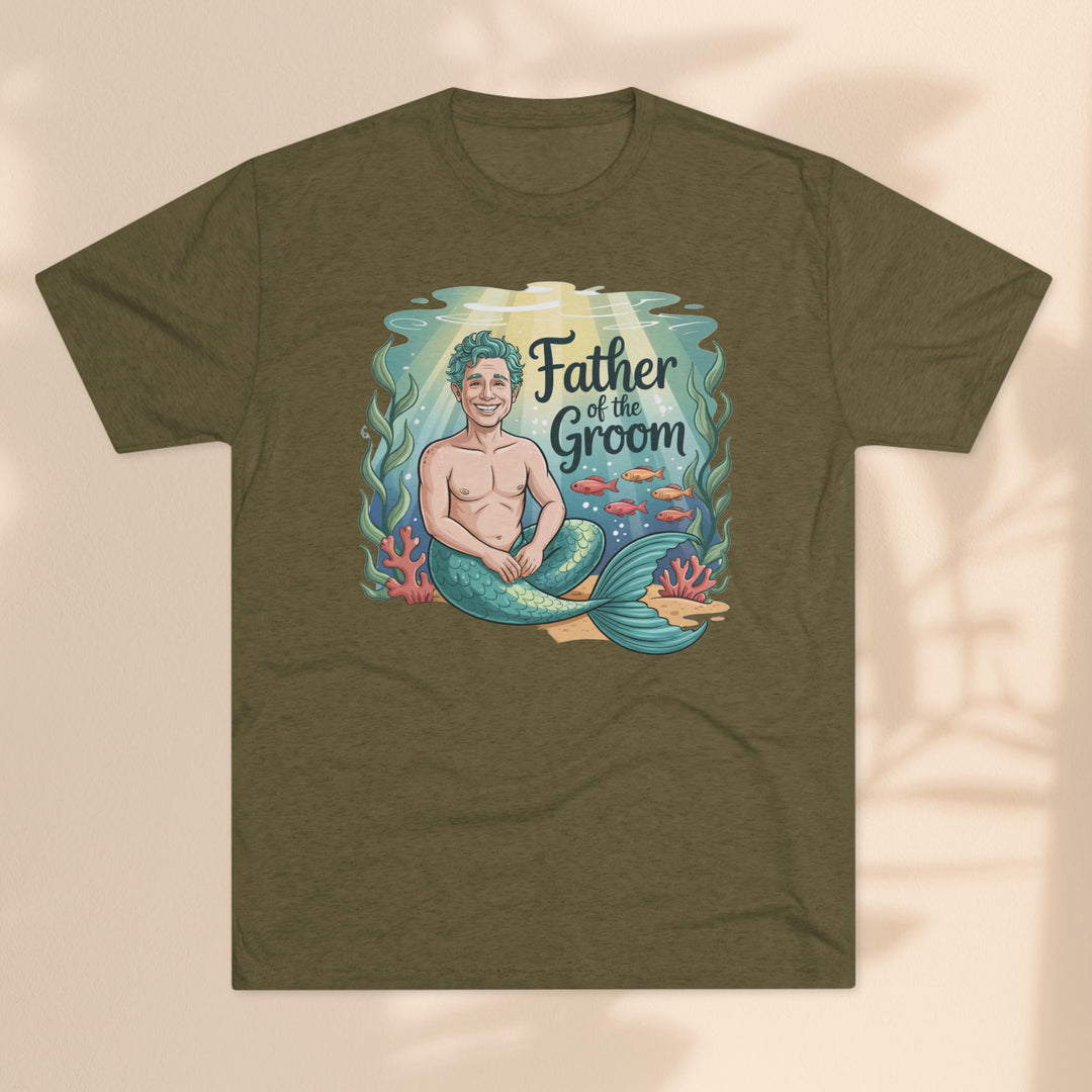 Father of the Groom Merman T-Shirt, Unique Wedding Gift, Fun Groomsmen Tee, Beach Theme Attire, Nautical Humor Shirt