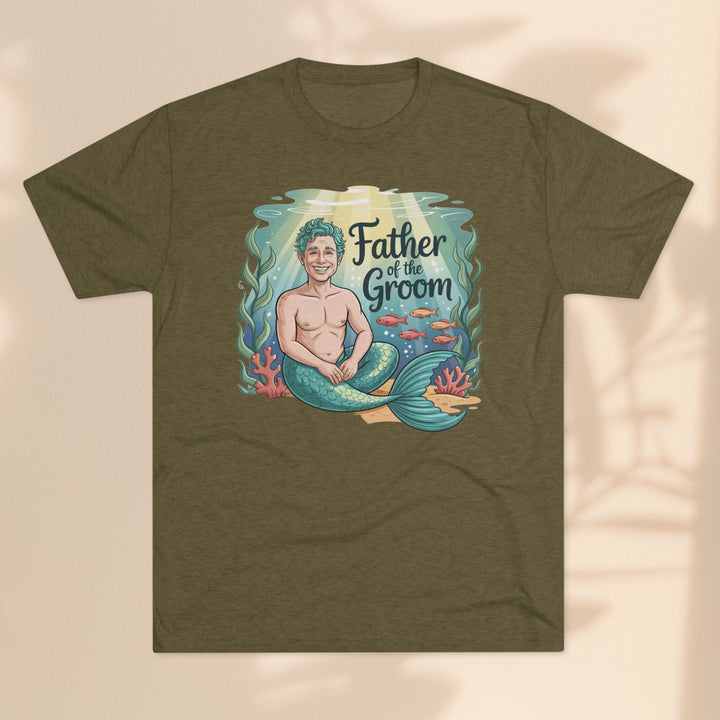 Father of the Groom Merman T-Shirt, Unique Wedding Gift, Fun Groomsmen Tee, Beach Theme Attire, Nautical Humor Shirt