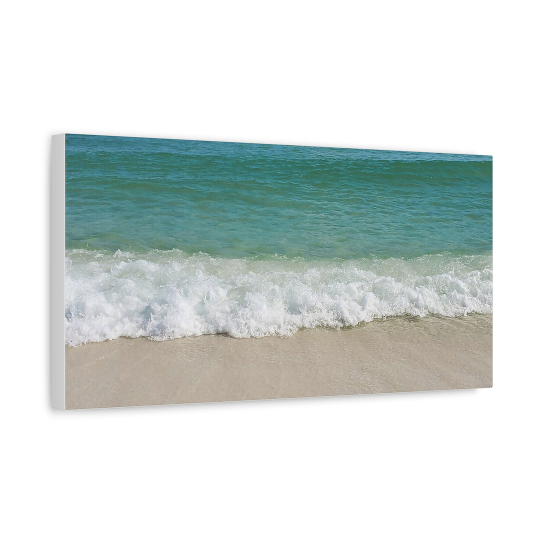 Beach Waves Matte Canvas Print – 1.25-Inch Stretched Seascape