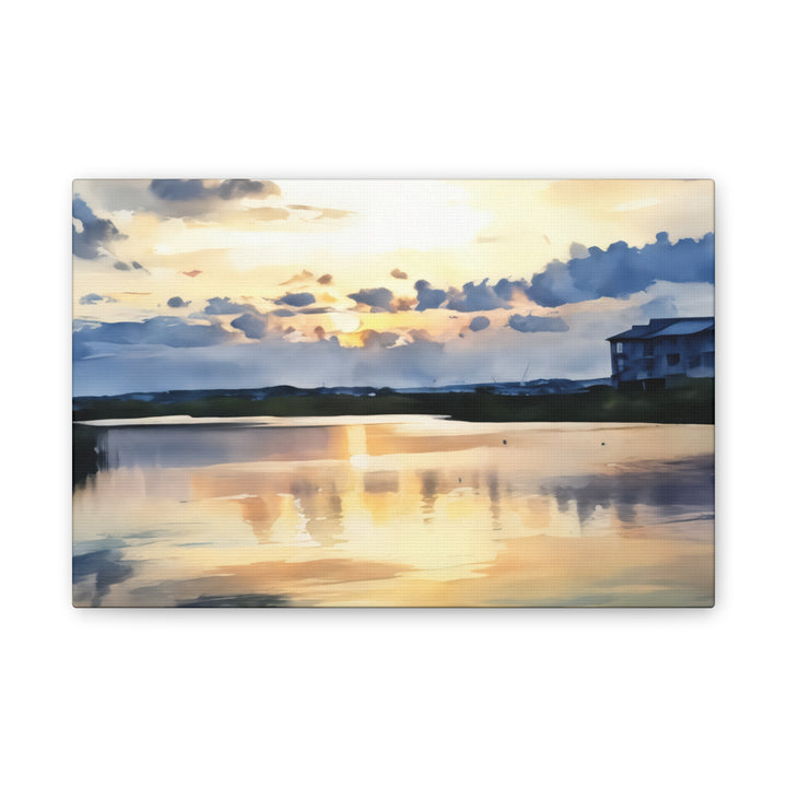 Serene Sunset Landscape Canvas Wall Art
