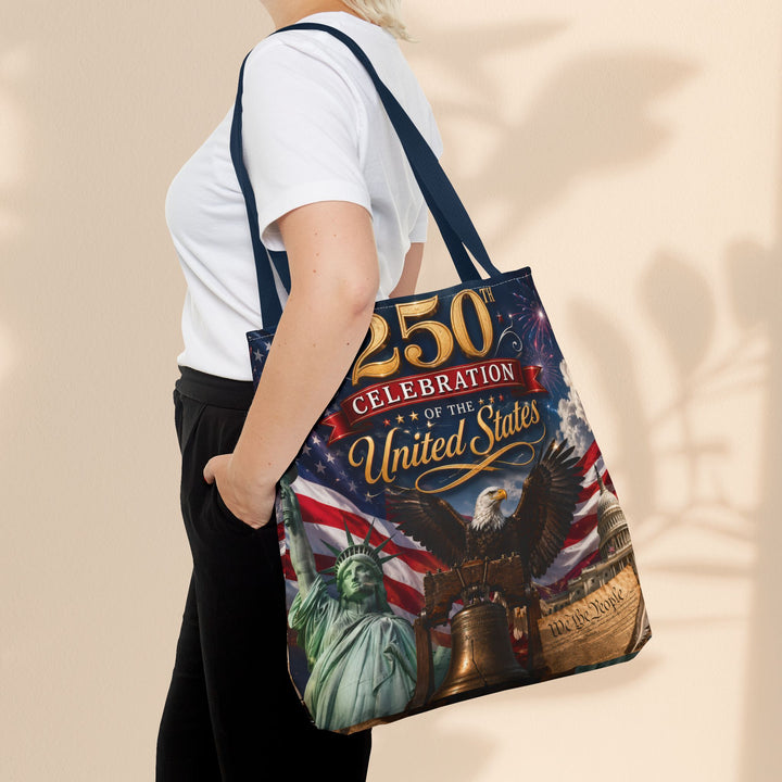 Patriotic American Flag & Eagle Tote Bag — 250th United States Celebration