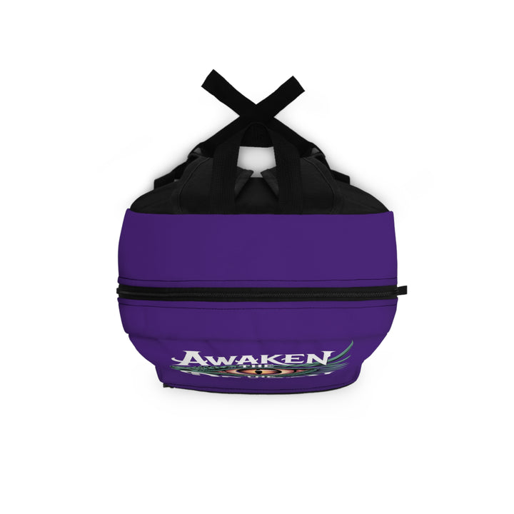 Awaken The Dragon Backpack, School Bag, College Essentials, Purple Backpack, Student Tote, High School Essentials