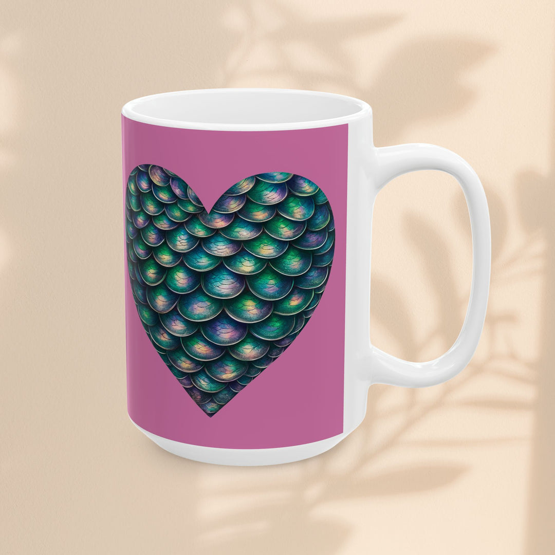 Ceramic Mug, (11oz, 15oz) - Mermaid Heart