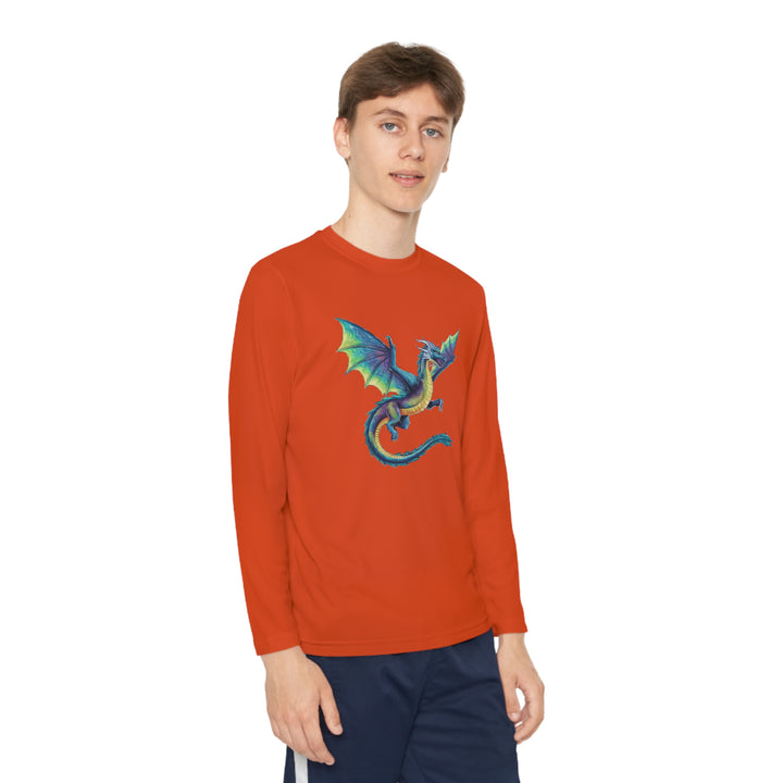 Youth Long Sleeve Competitor Tee - Electric Dragon