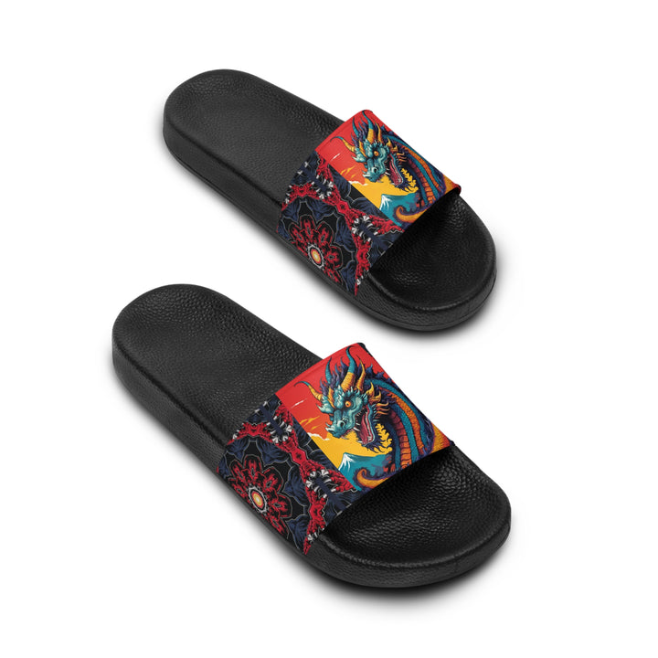 Men's Slide Sandals - Japanese Dragon