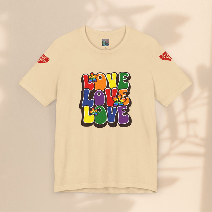 Unisex Jersey Short Sleeve Tee - Love, Love, Love