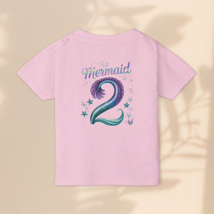 2 year old Mermaid Toddler T-Shirt | Cute Birthday Shirt, Kids Apparel, Toddler Gift, Mermaid Theme, Ocean Birthday Party