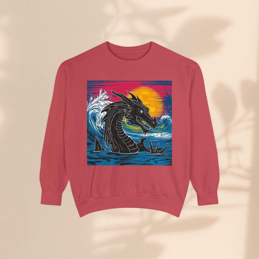 Unisex Garment-Dyed Sweatshirt - Conquering Dragon