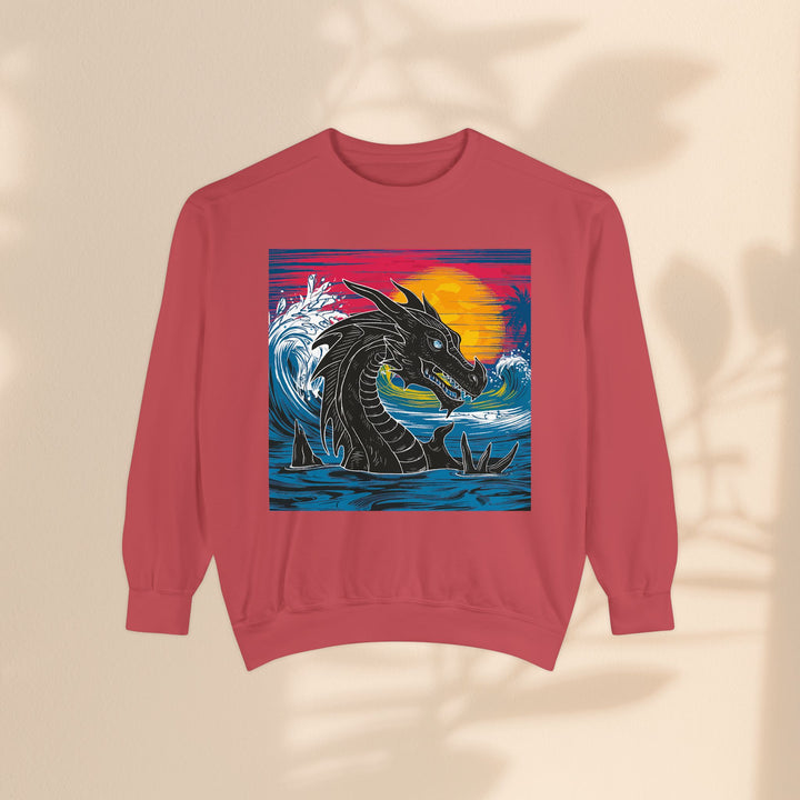 Unisex Garment-Dyed Sweatshirt - Conquering Dragon