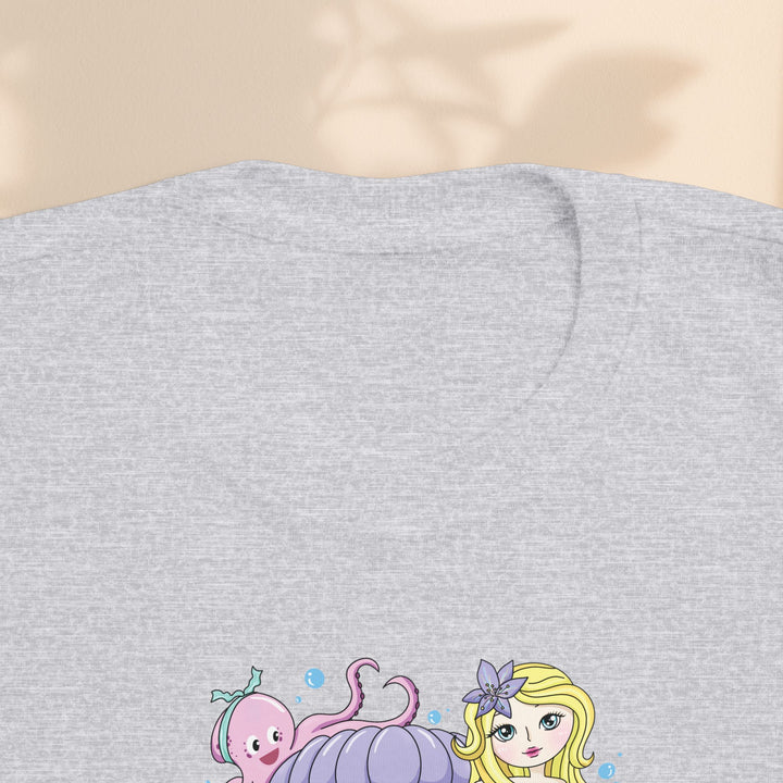 Age 6 Toddler Tee with Mermaid & Octopus Design - Birthday Celebration, Gifts for Ages 6