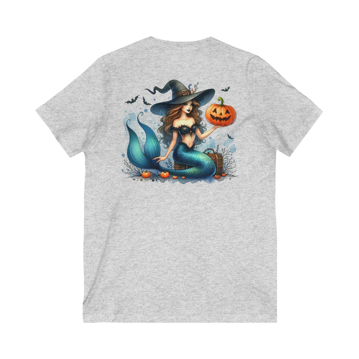 Halloween Mermaid V-Neck Tee, Mermaid T-Shirt