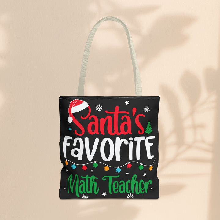 Tote Bag (AOP) - Santa's Favorite Math Teacher