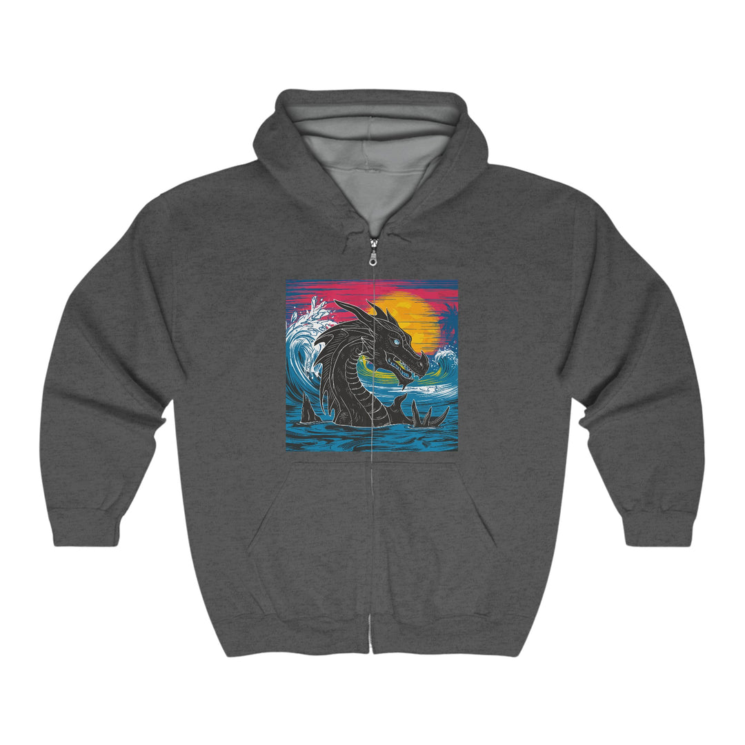 Unisex Heavy Blend™ Full Zip Hooded Sweatshirt - Conquering Dragon