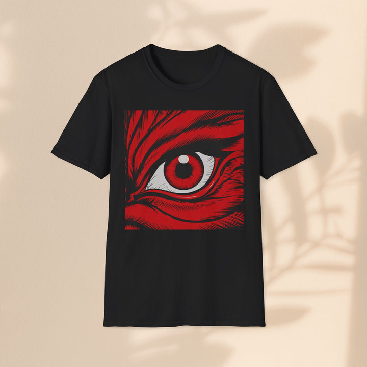 Red Tiger Eye T-Shirt — Bold Graphic Animal Print Tee