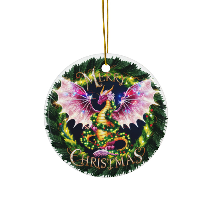 Ceramic Ornament - Dragon Christmas