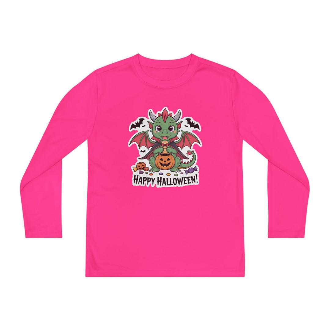 Halloween Youth Long Sleeve Tee, Cozy Tee for Kids, Spooky Costume Alternative, Perfect for Halloween Parties, Trick-Or-Treating