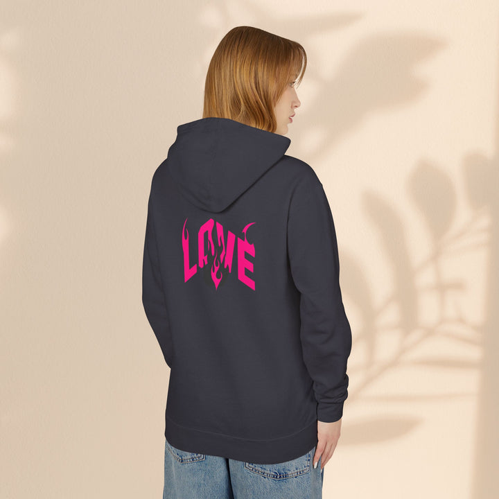 Unisex Lightweight Hooded Sweatshirt - LOVE