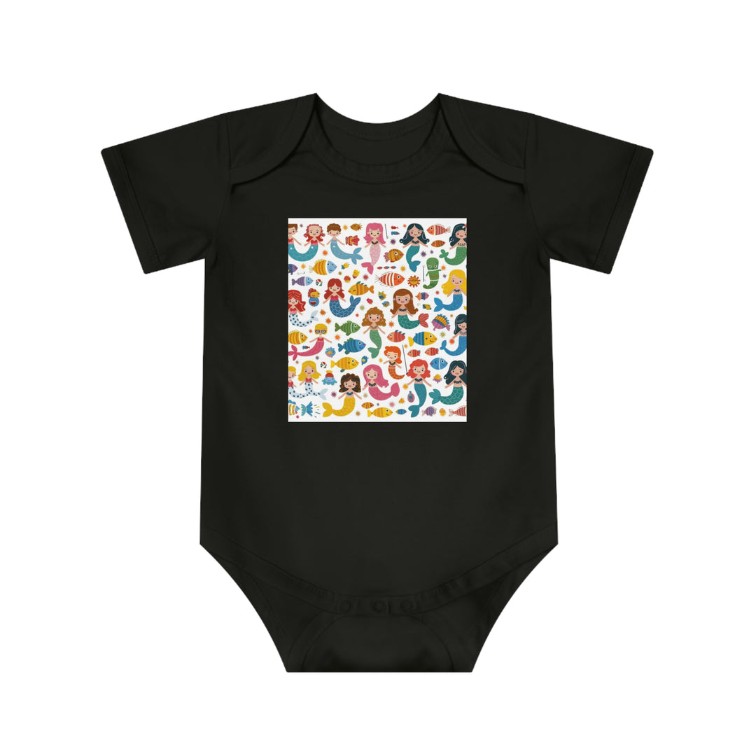 Baby Short Sleeve Bodysuit - Little Mermaids