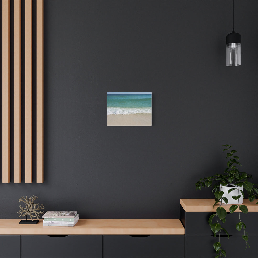 Beach Waves Matte Canvas Print – 1.25-Inch Stretched Seascape