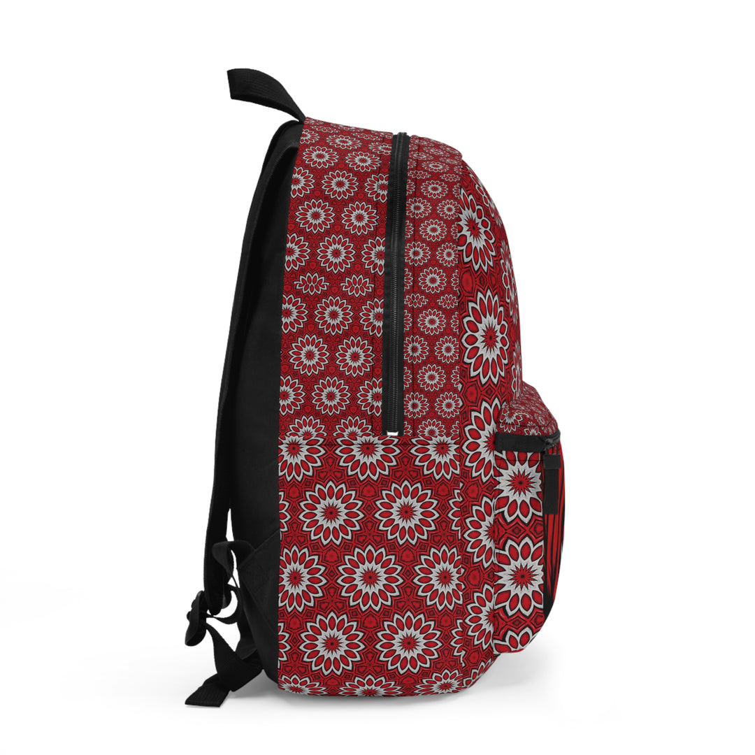 Red Eye Print Backpack - Unique Travel Bag, Floral School Backpack, Stylish Daypack, Festival Gear, Trendy Gift Idea