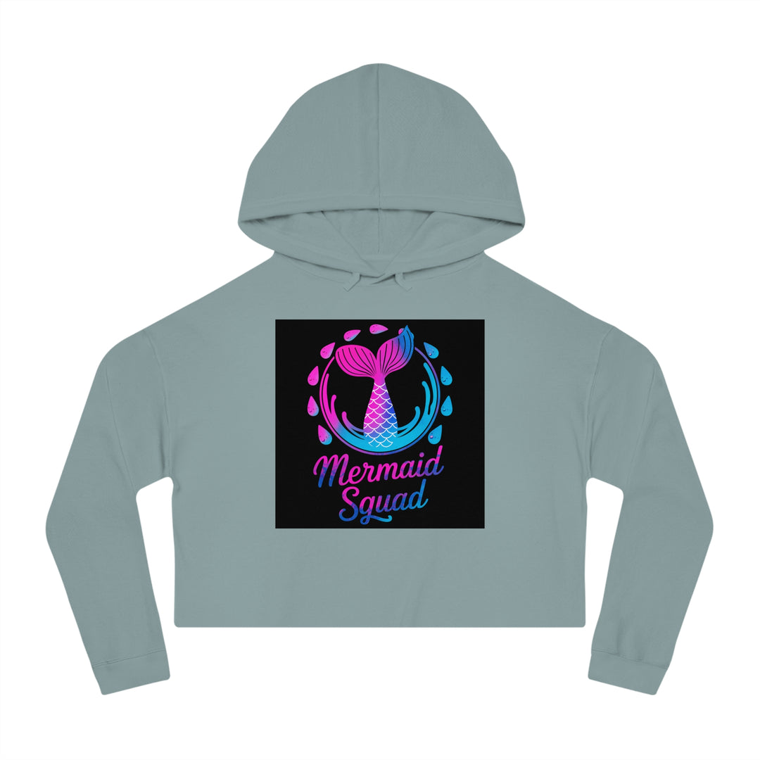 Women’s Cropped Hooded Sweatshirt - Mermaid Squad